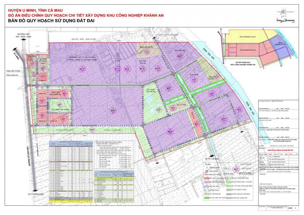 Bản đồ quy hoạch KCN Khánh An Cà Mau